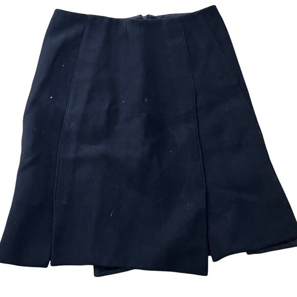 PRADA Designer Black Wool Wide
Inverted Box Pleats A-Line Mini Skirt Sz 40 - Picture 1 of 11